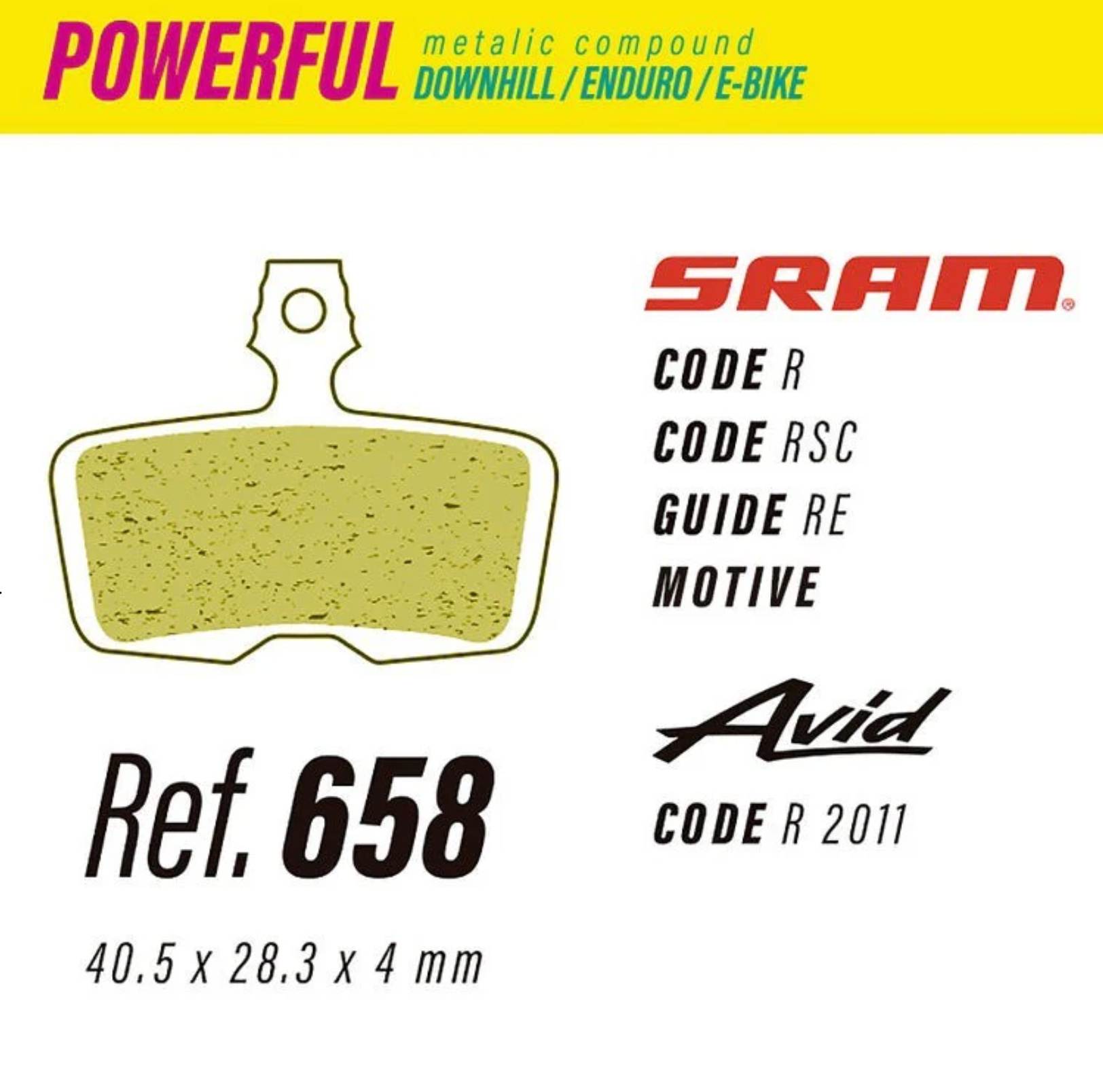 Pastillas LESS BRAKES Powerful 658 | Sram Code, Guide RE, DB8