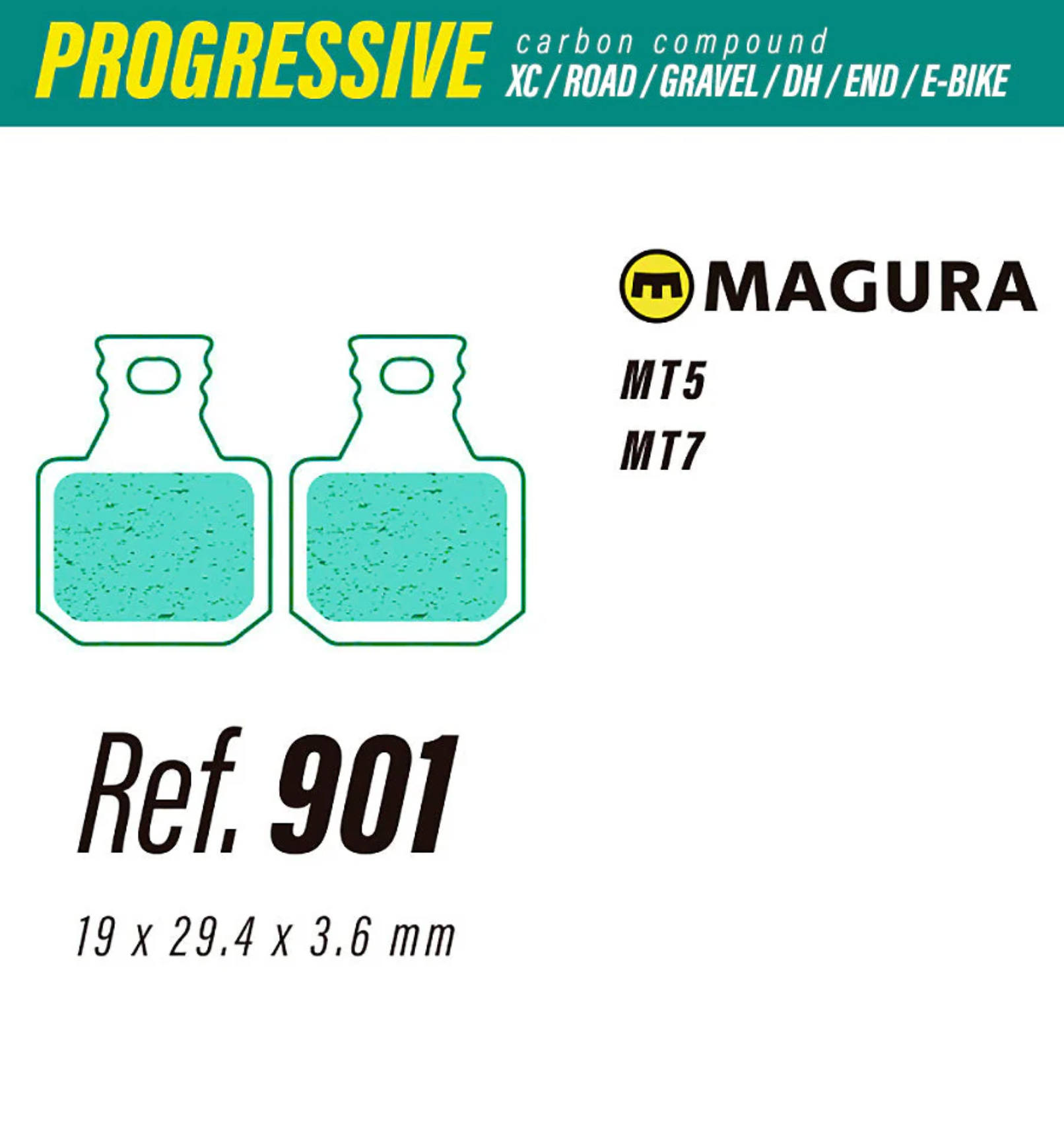 Pastillas LESS BRAKES Progressive Carbon 901 | Magura MT5 - MT7