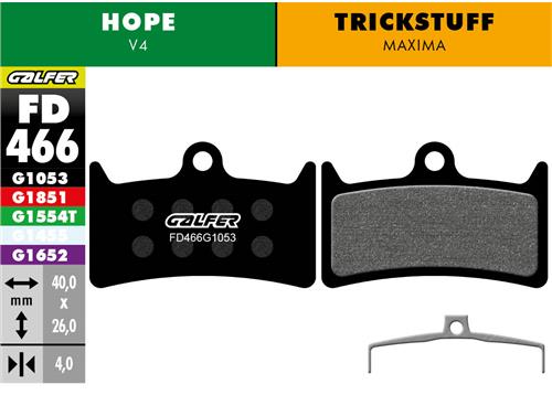 PASTILLAS DE FRENO GALFER HOPE V4 GR4