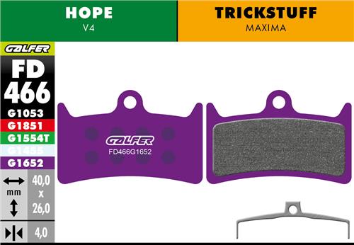 PASTILLAS DE FRENO GALFER HOPE V4 GR4