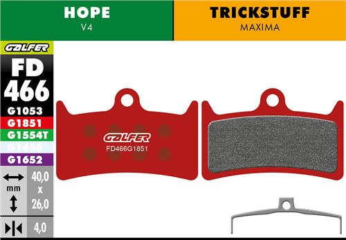 PASTILLAS DE FRENO GALFER HOPE V4 GR4