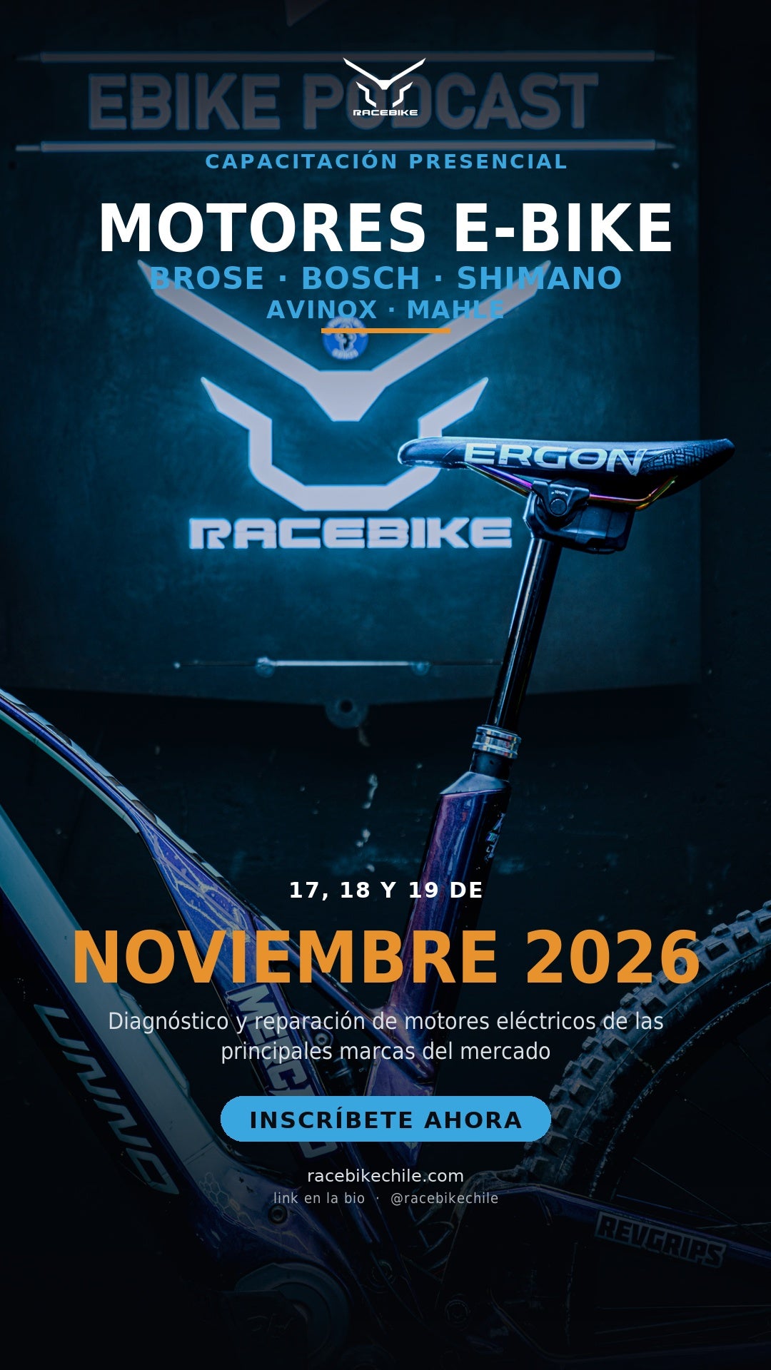 Capacitacion Presencial EBIKE  -  BROSE / BOSCH / SHIMANO  by RaceBike 17, 18 , 19 y 20  de NOVIEMBRE  2026
