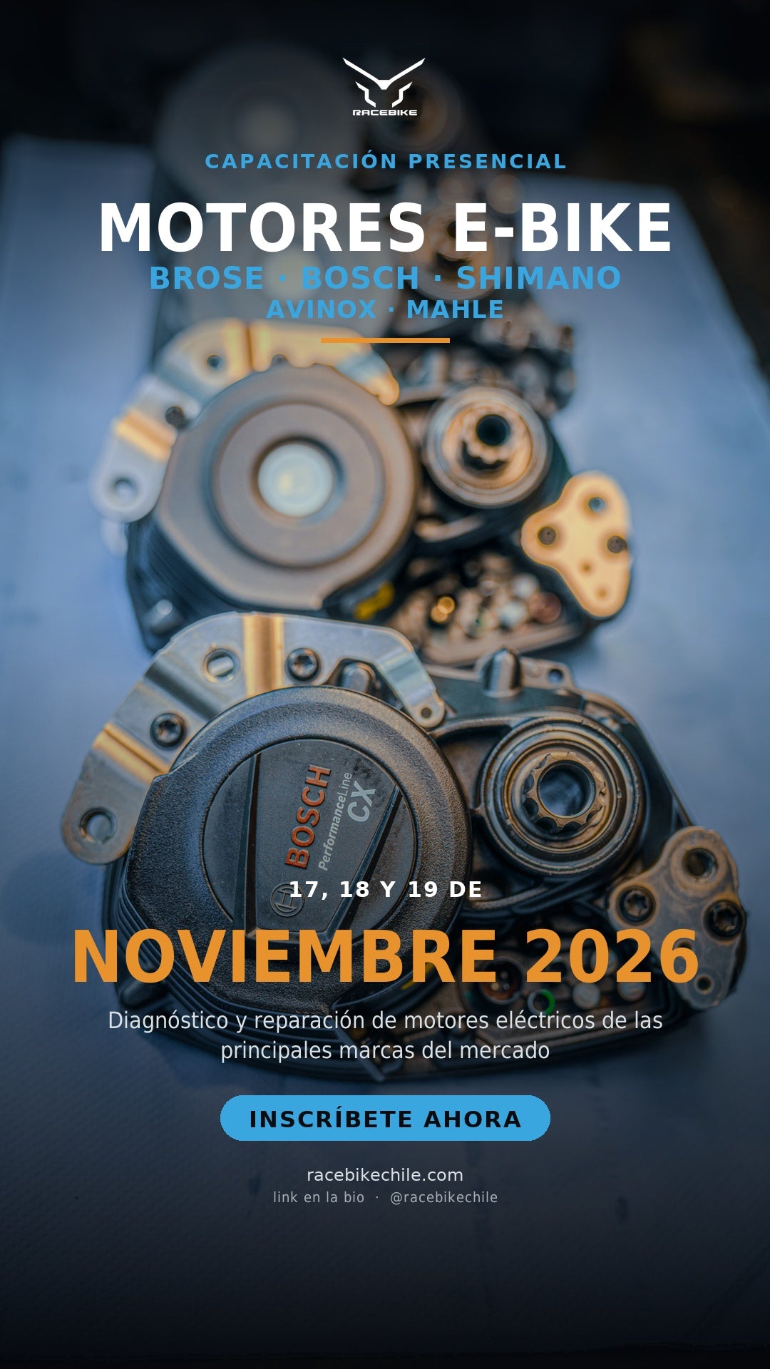 Capacitacion Presencial EBIKE  -  BROSE / BOSCH / SHIMANO  by RaceBike 17, 18 , 19 y 20  de NOVIEMBRE  2026